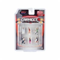 American Diorama AD-76507MJ Car Meet 4 Diecast for 1 by 64 Scale Models Figure Set - 6 Piece