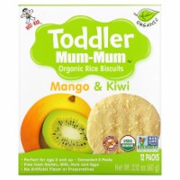 Toddler Mum-Mum Organic Mango & Kiwi Rice Biscuits - 6 Boxes