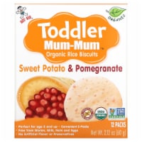 Toddler Mum-Mum Organic Sweet Potato & Pomegranate Rice Biscuits - 6 Boxes