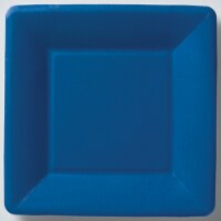 Boston International Square Paper Plates - 8 Pack - Dark Blue Perspective: Main