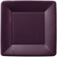 Boston International Square Paper Plates - 8 Pack - Aubergine Perspective: Main