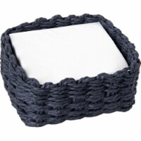 Boston International IHR Paper Woven Cocktail Napkin Caddy - Dark Blue Perspective: Main