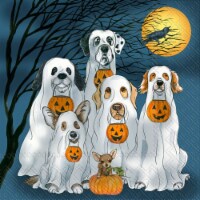 Boston International Ghost Dogs Tablecloth Perspective: Main