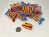 Gummi Mini Hot Dog Candy Wrapped 1 pound Mini Gummy Hotdogs