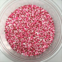 Valentine Mix Nonpareils Red Pink White Bakery Topping Sprinkles 2 pound