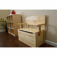 Little Colorado  30 x 31 x 60 in. Bench Toy Box - Unfinished with no Cutouts