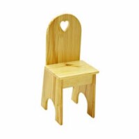 Little Colorado 022ESPHT 26 x 12 x 11 in. Solid Back Chair - Espresso with Heart Cutouts