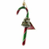 Morawski Christmas Tree Candycane Glass Ornament 10488.19026 Green