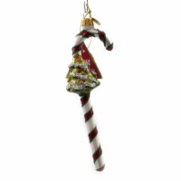 Morawski Christmas Tree Candycane Glass Ornament 10488.19026 White