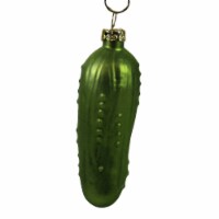 Holiday Ornament Pickle Glass Green Cucumber Legend