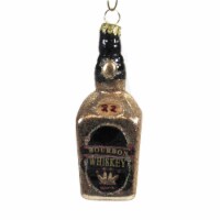 Holiday Ornament Bottle Of Whiskey Glass Bourbon Drink Entertain Go2798