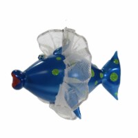 De Carlini Clown Fish With Ribbon Tutu Christmas Ornament Ocean A5567 Teal