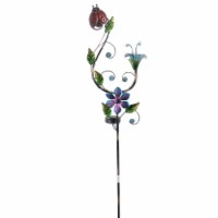 Home & Garden Solar Twinkling Garden Stake Metal Flower Floral 2Sp6734 Ladybug