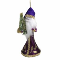 De Carlini Santa Tree Glass Ornament Italian Victorian Bn453 Purple