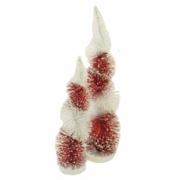 Christmas Swirl Bottle Brush Tree Home Decor Red And White Xt853231.3331