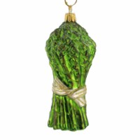 Holiday Ornament Asparagus Glass Green Vegetable 1667P