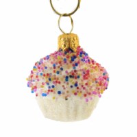 Holiday Ornament Cupcake With Sprinkles Glass Sprinkles Mini 1802Vap