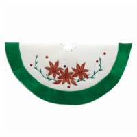 Christmas Fabric Mini Tree Skirt Fabric Glitter Sequins Ts0250 Green