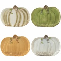 Tabletop Heirloom Pumpkin Plate Dolamite Fall Thanksgiving St/4 H9395