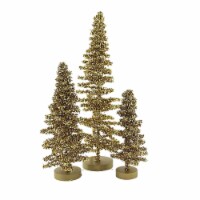 Cody Foster Tensel Tree Gold Set/3 Plastic Christmas Sparkly Shiney Cd1647g