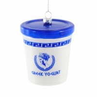 Holiday Ornament Greek Yogurt Glass Christmas Healthy Food Go8250