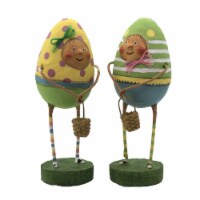 Lori Mitchell Eggland's Best Duo Polyresin Easter Crazy Socks Baskets 80059.