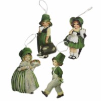 Saint Patricks Luck O' Irish Dummy Board Orn Ornaments Set/4 Vintage Rl8230