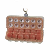 Holiday Ornament Dozen Of Organic Eggs Glass Farm Fresh Carton Chicken Go4345