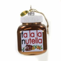 Holiday Ornament Fa La La Nutella Glass Hazelnut Cocoa Spread Sweet Go6670