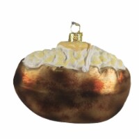 Holiday Ornament Baked Potato Glass Food Dinner Vegetable Butter Go6436