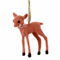 Christmas Fawn Ornament Polyresin Retro Vintage-Like Ro2050 Peach