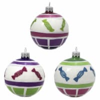 Santa Land Visions Of Candyland S/3 Ornament Ball Sweet Taffy Tart 20M1070