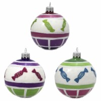 Santa Land Visions Of Candyland S/3 Ornament Ball Sweet Taffy Tart 20M1070