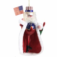 De Carlini Americana Santa Glass Ornament Italian Patriotic USA Bn446