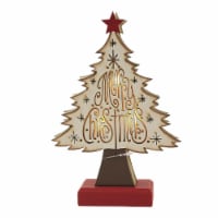 Christmas Lighted  Merry Christmas  Tree Rustic Decor Laser Cut Xy0024 White