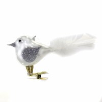 Christina's World Retro Chick Clip On Ornament Bird Czech Republic Bir282 White