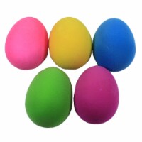 Easter 5 Flocked Egg Ornaments Plastic Tree Spring Decor Decoration Pj0337