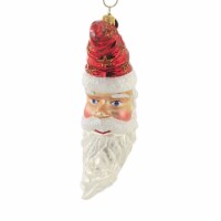 Blu Bom Stocking Cap Crescent Santa Glass Ornament Moon Celestial Sky 110002