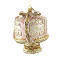 Huras Wedding Cake Glass Ornament Pastry Bakery Marriage S777