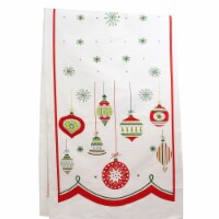 Christmas Shiny Ornament Table Runner Christmas Brite Retro Vintage Cro100r