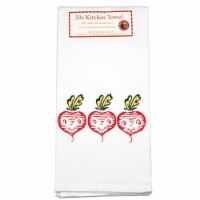 Decorative Towel Retro Radishes Kitchen 100% Cotton Vegetable Vl96