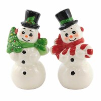 Tabletop Retro Snowman S / P Shakers Dolamite Christmas Top Hat Winter 8969