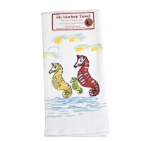 Decorative Towel Riding The Waves Cotton 100% Cotton Seahorse Kitchen Vl119