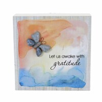 Home Decor Pebble Art Plaques Square Relaxing Inspirational Er60497 Gratitude