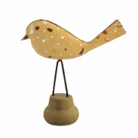 Home Decor Terrazzo Bird On Stand Metal Mother's Day Cb176063 Orange