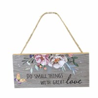 Home Decor Floral Sentiment Plaque Wood Friends Family Love Er63788 Love