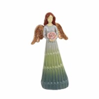 Figurine Angel Holding Flower Polyresin Mother's Day Spring Er63859 Pink