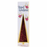 Christmas Wired Tinsel Garland Plastic Decorate Vintage Retro Cd1543 Red