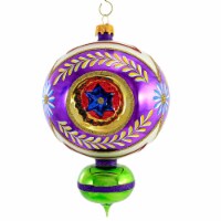 Sbk Gifts Holiday Purple Floral Triple Reflector Ornament Teardrop Christmas Sbk221009