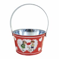 Valentine's Day Valentine Bucket Tin Vintage Postcard Tf0106